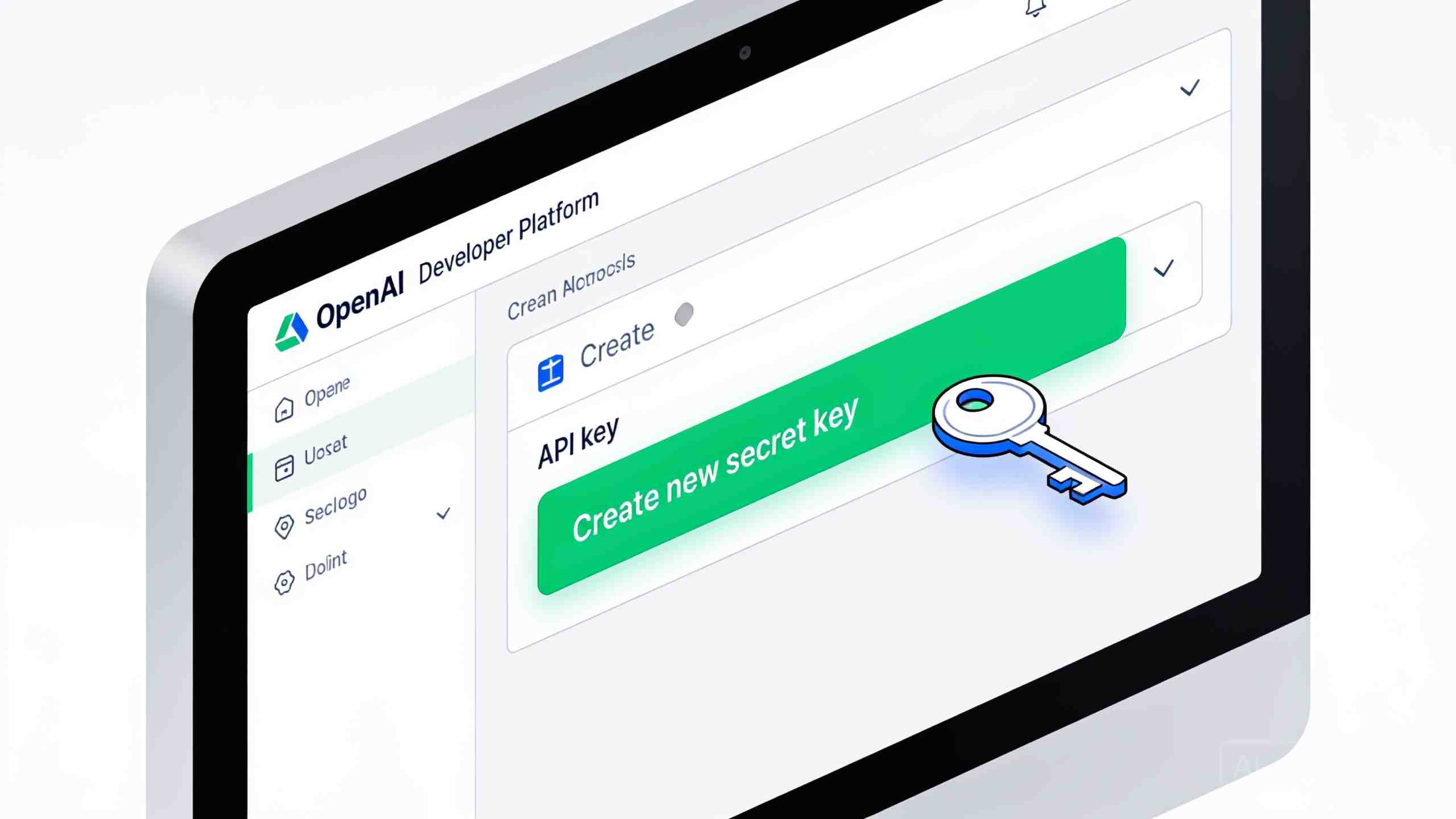 OpenAI开发者平台申请API Key步骤流程图
