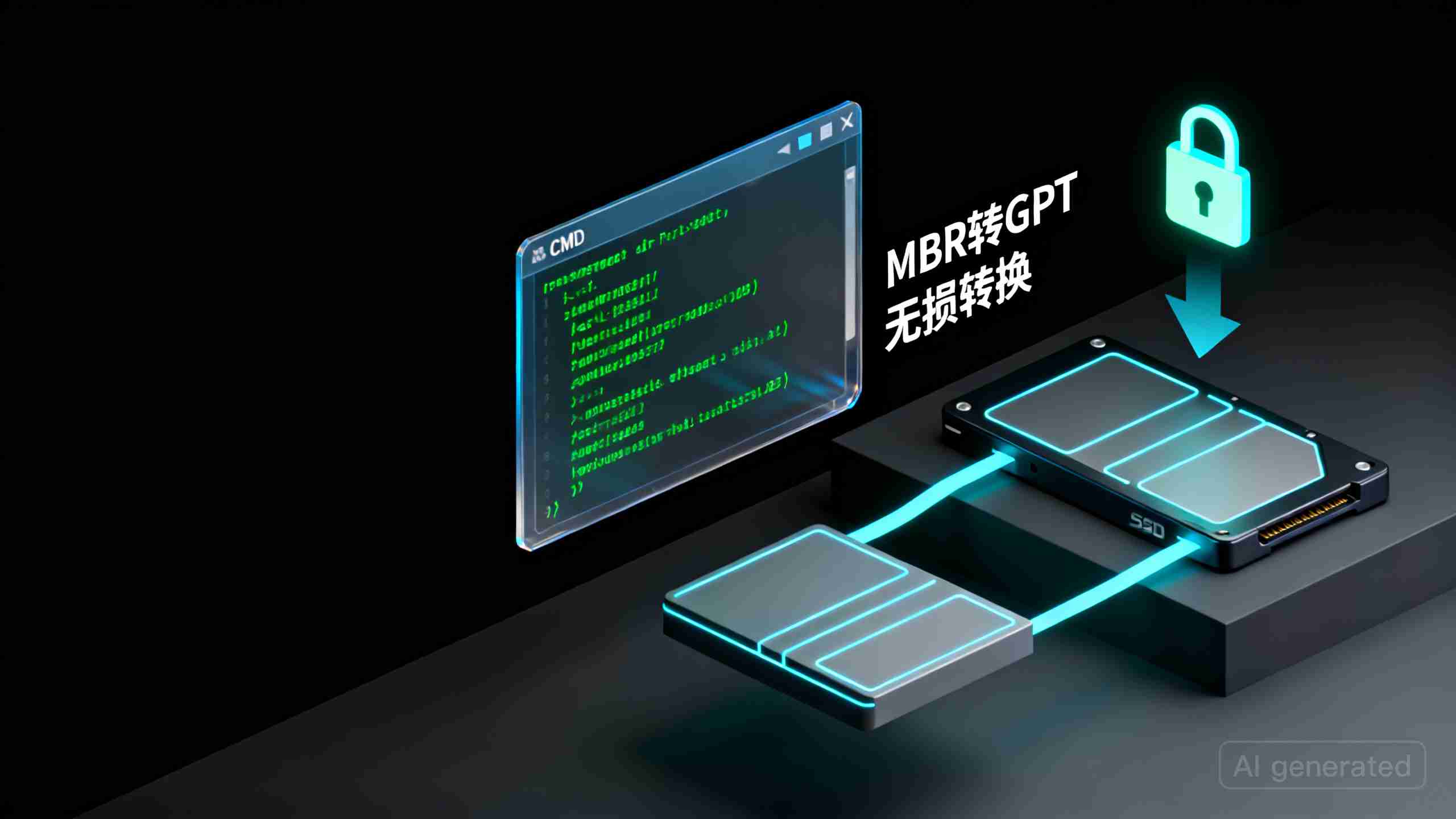 如何使用 CMD 将 MBR 转换为 GPT？手把手教你零数据丢失无损转换