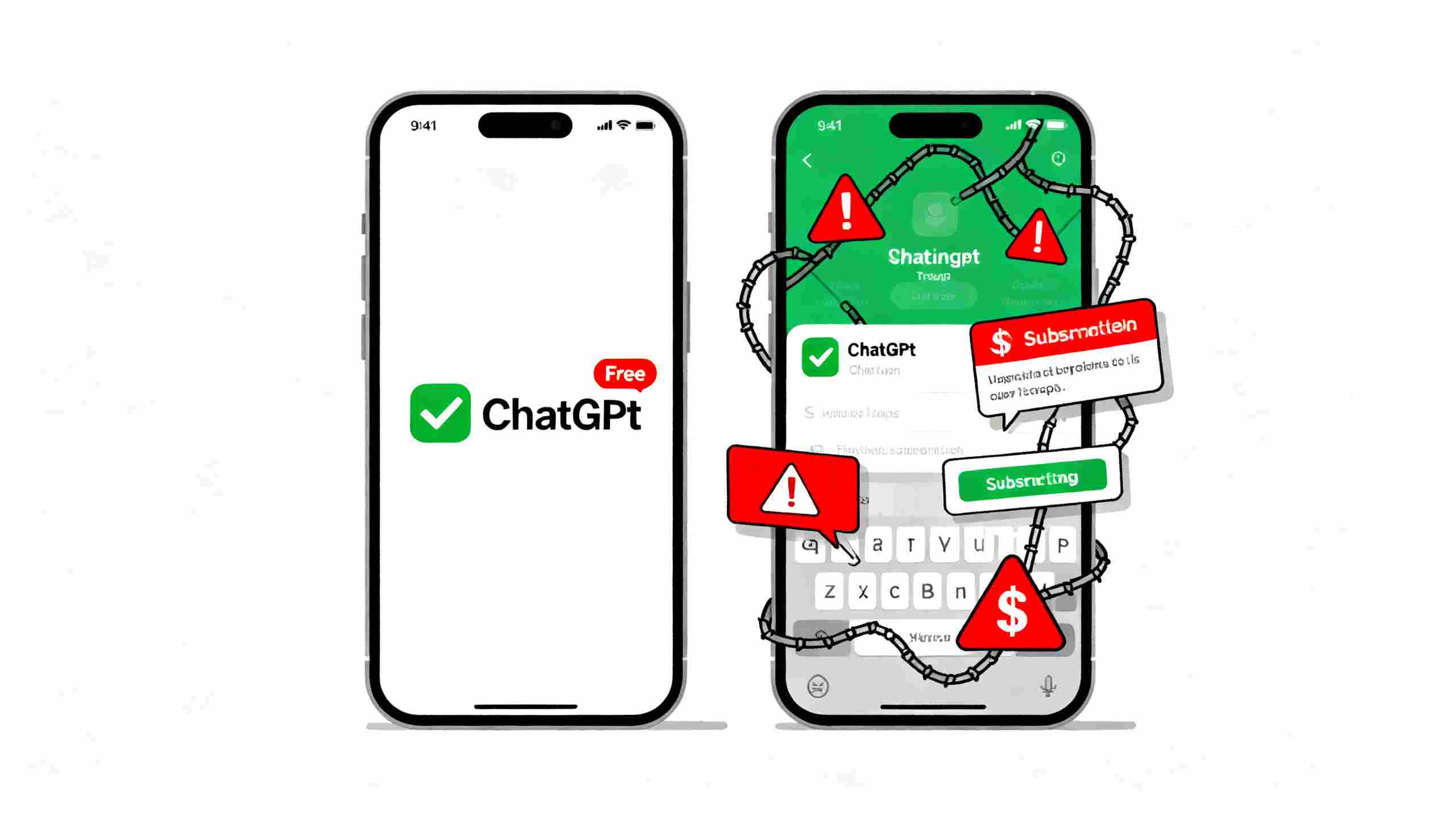 官方正版ChatGPT与山寨扣费软件特征对比